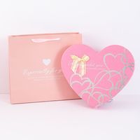 Boîte à fleurs de luxe en forme de cœur pour la Saint-Valentin, finition brillante, vernissage rigide, idéale pour l'emballage cadeau et le stockage de médicaments