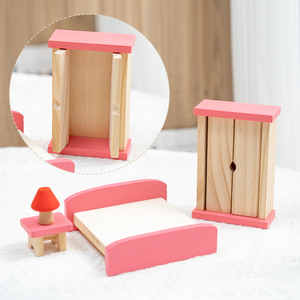 Juego <span class=keywords><strong>de</strong></span> Muebles <span class=keywords><strong>de</strong></span> <span class=keywords><strong>Madera</strong></span> Ecológicos <span class=keywords><strong>para</strong></span> <span class=keywords><strong>Casa</strong></span> <span class=keywords><strong>de</strong></span> <span class=keywords><strong>Muñecas</strong></span>, <span class=keywords><strong>para</strong></span> Niños, Juego <span class=keywords><strong>de</strong></span> Roles, Regalos - Cocina, Dormitorio y Baño, Mini Muebles <span class=keywords><strong>de</strong></span> Juguete - Product Image 6