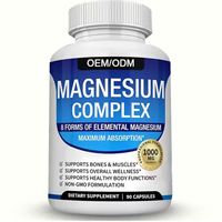 Exportation transfrontalière de COMPLEXES DE MAGNÉSIUM en CAPSULES, compléments alimentaires, 90 pièces, vente directe d'usine, support OEM