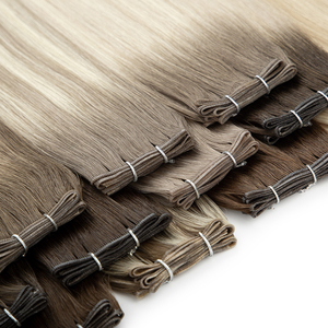 Nuevo europeo cómodo Balayage Color doble dibujado a mano atado Genius trama pelo Invisible Genius trama extensiones de cabello humano - Product Image 2