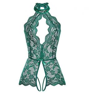 Chemise de nuit pour femmes, body en dentelle sans entrejambe, lingerie sexy à entrejambe ouvert - Product Image 6