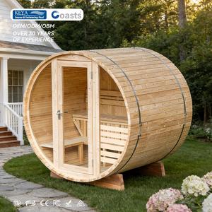 Bestselling Outdoor Cedar Sauna, Outdoor Barrel Sauna, Home & Commercial Outdoor Steam Sauna, Outdoor Sauna Room - Product Image 1
