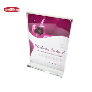 Soporte para letreros de mesa A4, marco de fotos/menú ecológico de doble propósito, acrílico resistente a los arañazos para bodas, ferias comerciales minoristas - Product Image 3