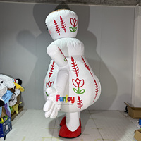 Costume de mascotte gonflable théière blanche, poupée russe Matriochka, tenue de personnage ambulant pour festival culturel