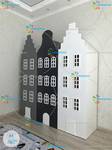 Nuovo Design Chiquitos: Armadio Castello Colorato per Bambini, Mobile <span class=keywords><strong>in</strong></span> Legno con <span class=keywords><strong>Libreria</strong></span> per Scuola e Soggiorno - Product Image 3