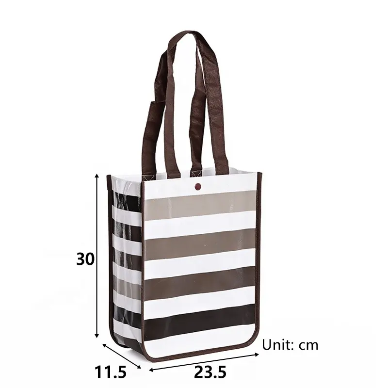 Wholesale Custom lulu lemon bags Reusable Shopper bag pp non woven laminated Round Corner shopping bag