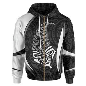 Fashion Custom Casual Style Pull Over Hoodies Screen Printing Zip Up Hoodie