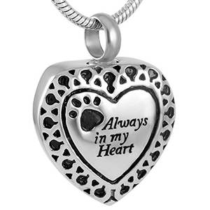 שריפת גופות זיכרון לחיות מחמד שרשרת "תמיד בלב שלי" אש כד תכשיטי מזכרת - Product Image 4