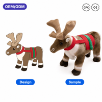 Peluche Anime Super Douce Personnalisée pour Noël, Remplissage Coton PP, Idéale comme Cadeau de Fêtes et Compagnon pour Animaux