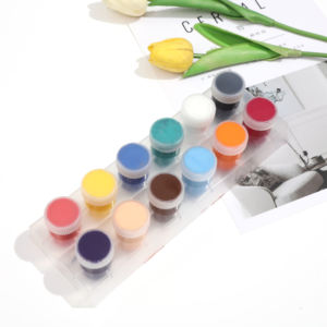 <span class=keywords><strong>Pintura</strong></span> lavable de 6/12 colores 25ML con 1 Juego de <span class=keywords><strong>pintura</strong></span> de pincel para <span class=keywords><strong>pintura</strong></span> artística escolar pigmento Acrílico - Product Image 4