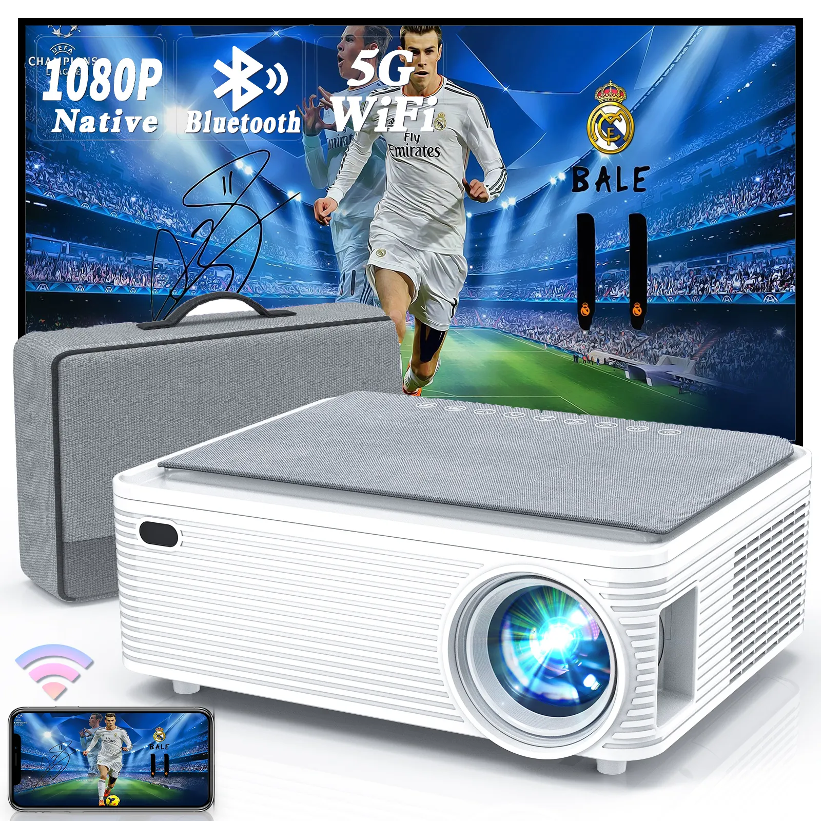 Venda Quente Global Curto Lance Home Theater Mini Fabricante Wifi Vídeo Projetor Multimídia X5 Projetor Do Telefone Móvel