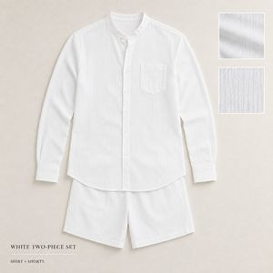 Traje <span class=keywords><strong>de</strong></span> dos piezas <span class=keywords><strong>de</strong></span> verano para <span class=keywords><strong>hombre</strong></span>, camisa <span class=keywords><strong>de</strong></span> manga larga con botones, pantalones cortos, cárdigan, ropa <span class=keywords><strong>de</strong></span> playa informal, chándal <span class=keywords><strong>de</strong></span> 2 uds, <span class=keywords><strong>conjunto</strong></span> <span class=keywords><strong>de</strong></span> pantalones cortos <span class=keywords><strong>de</strong></span> <span class=keywords><strong>lino</strong></span> para <span class=keywords><strong>hombre</strong></span> - Product Image 3