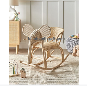 เก้าอี้โยกหวายรูปสัตว์น่ารักทำด้วยมือของเล่นสำหรับเด็กหัดเดิน - Product Image 6