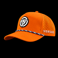 Gorras de Béisbol Personalizadas al por Mayor, de 5 Paneles, de Poliéster Impermeable, con Orificios Cortados con Láser, de Alto Rendimiento, para Deportes y Golf