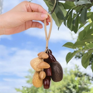 Wholesale Handcrafted Mixed Fruit Shell Pendant Vintage Natural Car Bag Hanging Decor Souvenir - Product Image 4
