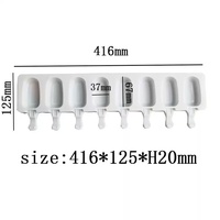 Moule à glace en silicone écologique 2026 trous pour desserts DIY, bâtonnets de sucettes glacées, bac à glaçons, baril à glace, crème glacée maison
