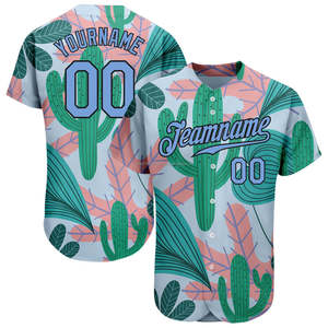 Men's V-Neck Softball Jersey in Short Sleeves with Hawaiian <b>Hip</b>-Hop Street Style Ideal Summer Activewear - Product Image 1