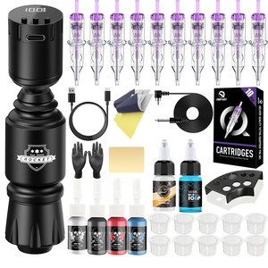 <span class=keywords><strong>Kit</strong></span> de Tatuaje Popular Transfronterizo con Máquina de Tatuaje LED Inalámbrica a Batería, Modelo WTK-137 Yiwu, <span class=keywords><strong>para</strong></span> Principiantes - Product Image 1