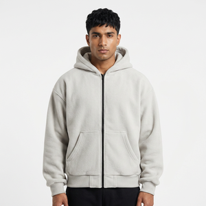 Sudadera con Capucha de Moda Otoño-Invierno, Pasamontañas con Doble Capucha, Máscara Ninja, Bordado, Ropa Exterior para Hombre y Mujer, Color Sólido, Nuevo Diseño - Product Image 1