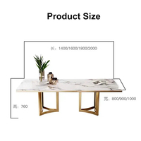 Mesa de Comedor Moderna de Lujo en Oferta con Cubierta de Mármol Blanco, Muebles para el Hogar