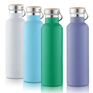 Custom water bottle manufacturing 0.75L for outdoor/sport/camping, double wall stainless steel water bottle with BPA free lid