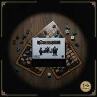 Jeu de société modulaire sur le thème des gangsters des années 1920, personnalisé, avec jetons de voiture en bois, emballé dans une boîte recyclable