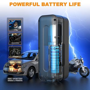 Gonfleur de pneus de voiture haute puissance 88W, portable, démarreur de secours, batterie externe avec lampe torche LED et jauge numérique intelligente - Product Image 3