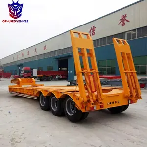 Tự chỉ đạo trục 80ton thấp giường bán Trailer 3 4 5 trục lowboy nặng đối tượng tàu sân bay thấp loader xe tải Trailer