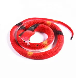 Gran oferta, juguete de truco de serpiente de goma, serpiente de goma suave para niños y adultos