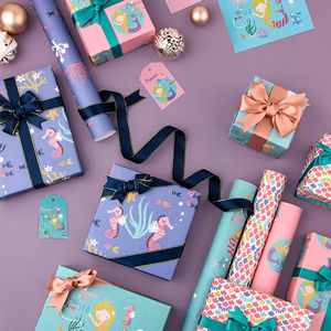 Wholesale 80g <b>Birthday</b> Art <b>Paper</b> Tissue 43*300cm Gift Luxury Custom Packaging <b>Wrapping</b> <b>Paper</b> Roll - Product Image 1