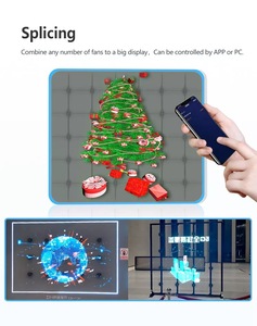 Pantalla publicitaria 4 cuchillas 65cm Ventilador 3D holográfico de ojos desnudos - Product Image 3