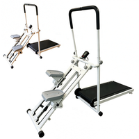Nouveau Stepper Mécanique Pliable Multifonctionnel 2-en-1 CZ, Simulateur d'Escalade Manuel, Tapis de Marche Sans Fil, Gain de Place pour la Maison
