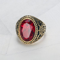 Bague pour homme en acier inoxydable 316L plaqué or PVD 14k 18k, personnalisée, électro-plaquée, non ternissable, pour fiançailles