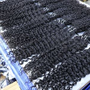 Extensions de cheveux humains vierges naturels italiens bouclés, doux et brillants, à double trame, pour femmes, usage quotidien - Product Image 1