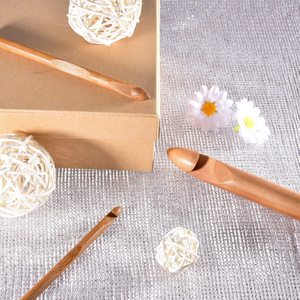 NOUVEAU Pack de <span class=keywords><strong>15</strong></span> crochets en bambou, kit de tricot faits à la main, aiguilles à <span class=keywords><strong>tricoter</strong></span>, fil à tisser, artisanat, diamètre de 3 à 25 mm - Product Image 6