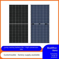 Panneau solaire monocristallin 450W avec feuille arrière transparente, module photovoltaïque, efficacité 20%, 2108x1048mm, éclairage domestique