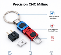 Services de fraisage sur mesure pour composants de déconnecteur anodisés, y compris porte-clés et pièces de commutateur à levier en aluminium usiné CNC de précision