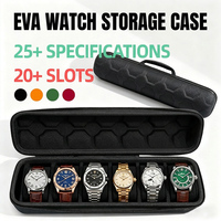 Étui de Rangement pour Montres en EVA Imperméable et Antichoc, 6 Emplacements, Fermeture Éclair, Couleur Personnalisable, Portable pour Hommes - Vente en Gros Usine