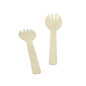 Juego de Cubiertos de Madera Biodegradables Ecológicos, Cuchara, Cuchillo y Tenedor, Resistentes al Calor, Desechables, para Fiestas y Campamentos - Product Image 2
