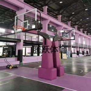 Panier de <span class=keywords><strong>basket</strong></span> professionnel en acier robuste à installer au sol, avec panneau en verre trempé, hauteur réglable, pour extérieur - Product Image 2