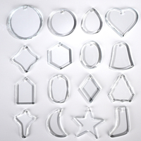 Ornements de Noël en gros pendentif en verre personnalisé clair Sublimation cristal blanc artisanat ornements d'arbre de Noël