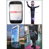 Réplique de smartphone gonflable géante pour publicité extérieure, modèle personnalisé de téléphone portable de 10 pieds de haut, ballon publicitaire, garantie de 2 ans, pompe électrique