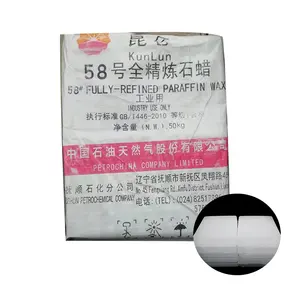 Parafin Wax Voor Kaars Maken 58-60 Kunlun Volledig Geraffineerde Paraffine Wax Vaste 54 ~ 64 100% 0.5 Olie