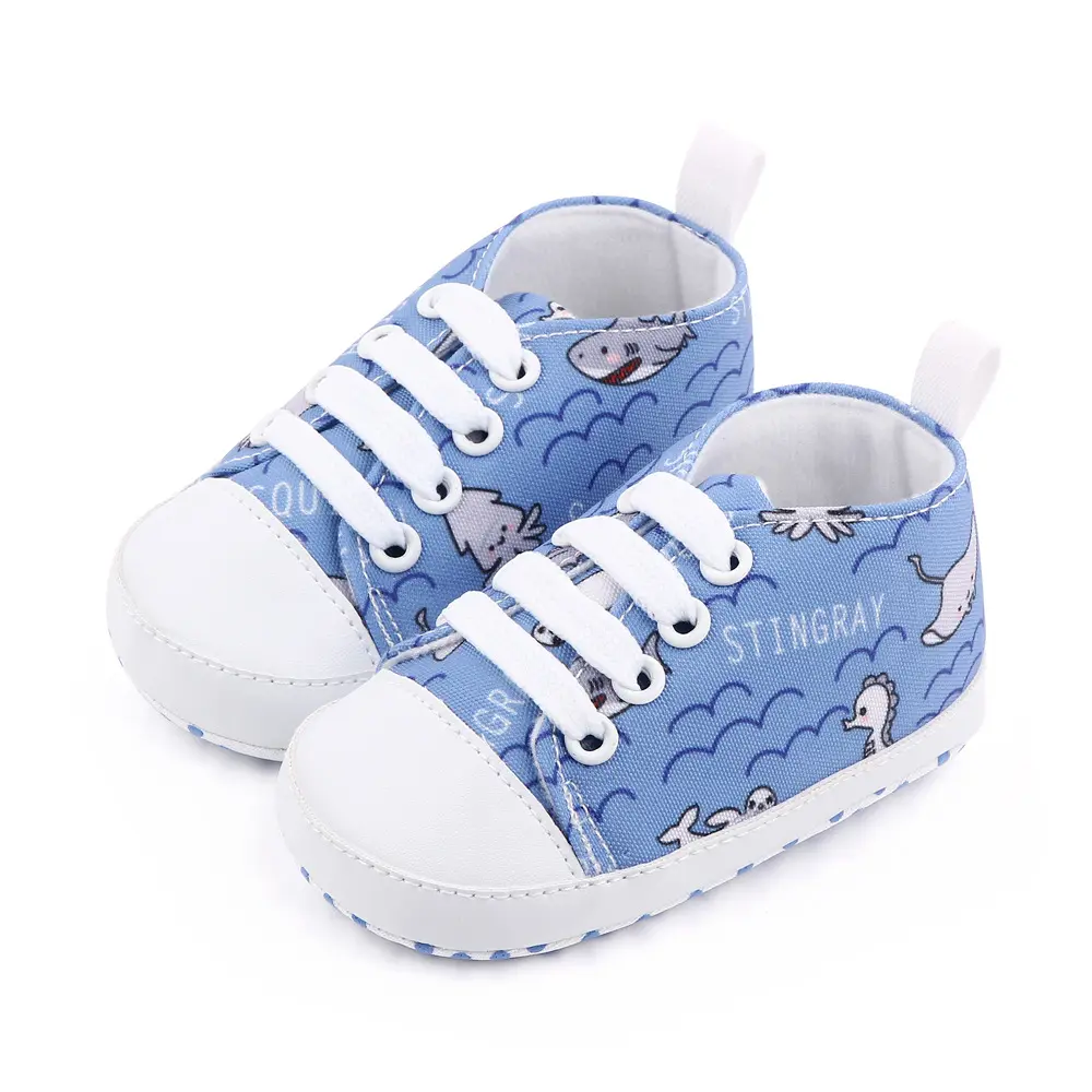 MU Fruit Print Canvas Spring Autumn Cotton Soft Sole Baby Casual Shoes