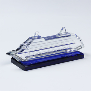 Mô hình thu nhỏ 3D với mô hình tàu thủy tinh pha lê bán buôn Mô hình tàu pha lê 3D - Product Image 4