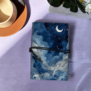 Diario A6 esencial para estudiantes de primer año universitarios Ideal para tomar notas en <span class=keywords><strong>clases</strong></span> de matemáticas y ciencias con Moon Stars Clouds Shooti - Product Image 1