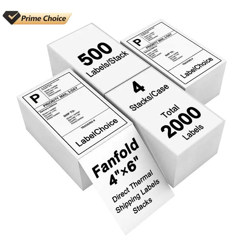 Adesivo térmico 100x150, papel adesivo 2000 peças/stack a6, etiqueta 4x6, etiquetas térmicas