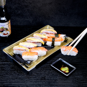 Nueva Caja de <span class=keywords><strong>Sushi</strong></span> Transparente Desechable con Tapa Alta para Comida Japonesa para Llevar, Impresa con Tapa - Product Image 5