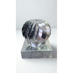 ARTIGIAN RUSSO Ventilador de Techo Industrial Cuadrado de Acero al Carbono, Giratorio Impulsado por Viento, para Chimenea y Extracción de Gases de Combustión, Exterior, Independiente - Product Image 1