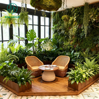 Modernes Hochwertiges Maßgefertigtes Umweltfreundliches Pflegeleichtes Blumenförmiges Holz-Samt-Sofa Halbkreisförmig für Café Restaurant